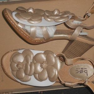 Borne Hollycock Floral Wedge Heel Sandal